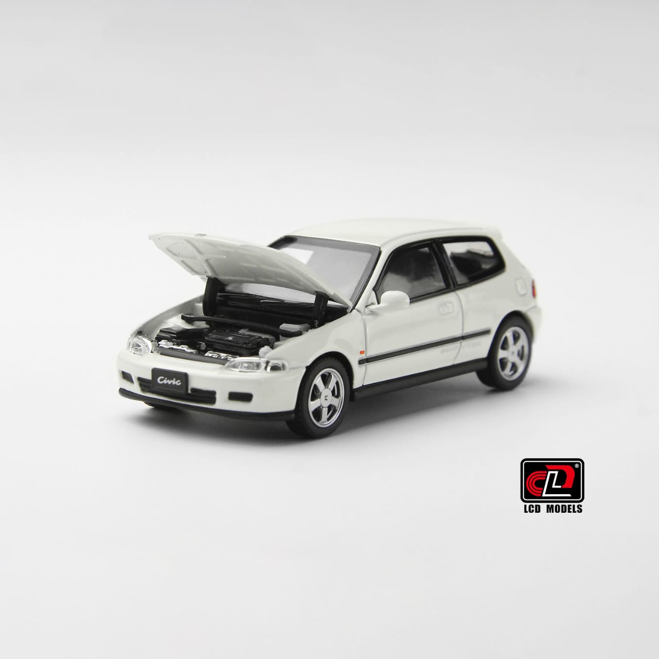 LCD 1/64 Civic Mk5 EG6  (Open-Hood, Visible Engine)