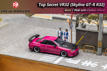 Focal Horizon 1/64 Skyline GT-R VR32 Top Secret Modified (Open-Hood, Visible Engine)