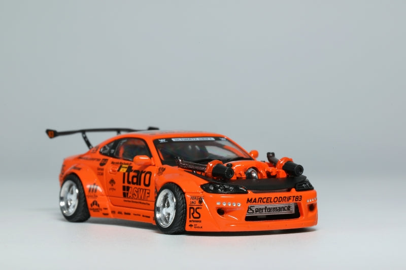 YS Model 1/64 Silvia S15 Marcelo Drift Modified (Cayenne V8 Engine)