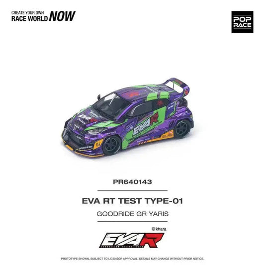 Pop Race 1/64 GR Yaris Pandem Rocket Bunny Modified - Chrome EVA Goodride Livery