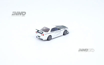 Inno64 1/64 NISSAN SKYLINE GT-R (R34) NISMO R-TUNE "MINES" With Green Carbon Hood