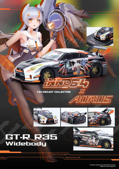 [ETA:  Feb 2026 ] Inno64 1/64 GT-R R35 WIDEBODY AORUS X INNO64 Limited Edition