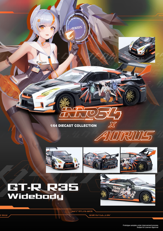 [ETA:  Feb 2026 ] Inno64 1/64 GT-R R35 WIDEBODY AORUS X INNO64 Limited Edition