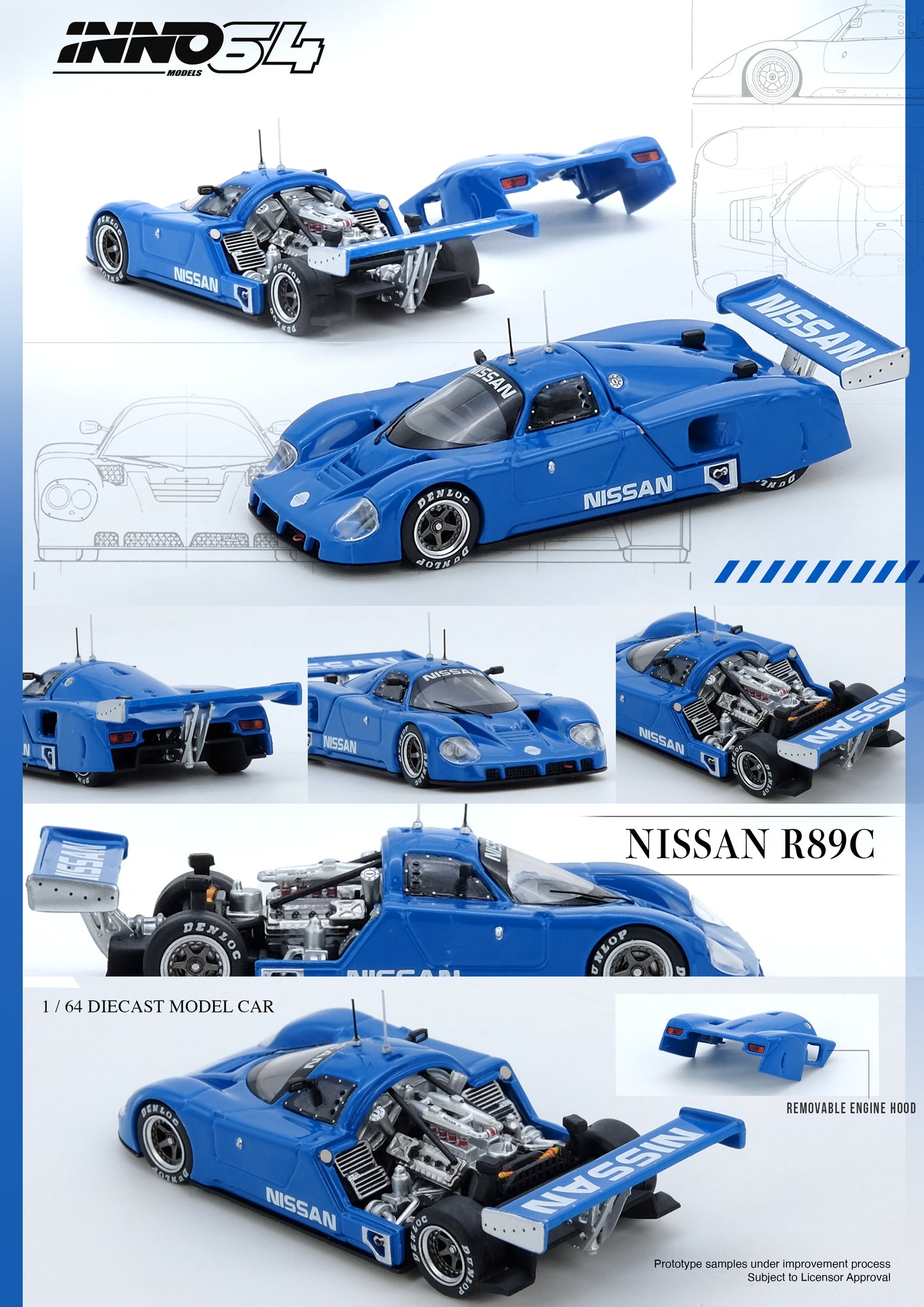 [ETA:  Jul 2025 ] Inno64 1/64 NISSAN R89C Blue