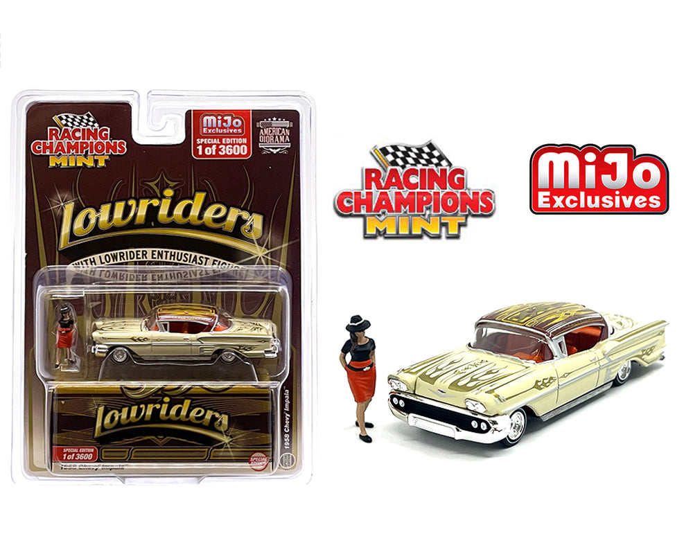 [ETA:  Apr 2024 ] Racing Champions 1/64 Lowriders 1958 Chevrolet Impala SS With American Diorama Figure Limited – Mijo Exclusives