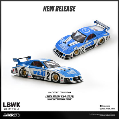 [ETA:  Nov 2026 ] Inno64 1/64 MAZDA RX7 (FD3S) LB-SUPER SILHOUETTE "MEIJI" **With Chance of Chase****