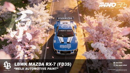 [ETA:  Nov 2026 ] Inno64 1/64 MAZDA RX7 (FD3S) LB-SUPER SILHOUETTE "MEIJI" **With Chance of Chase****