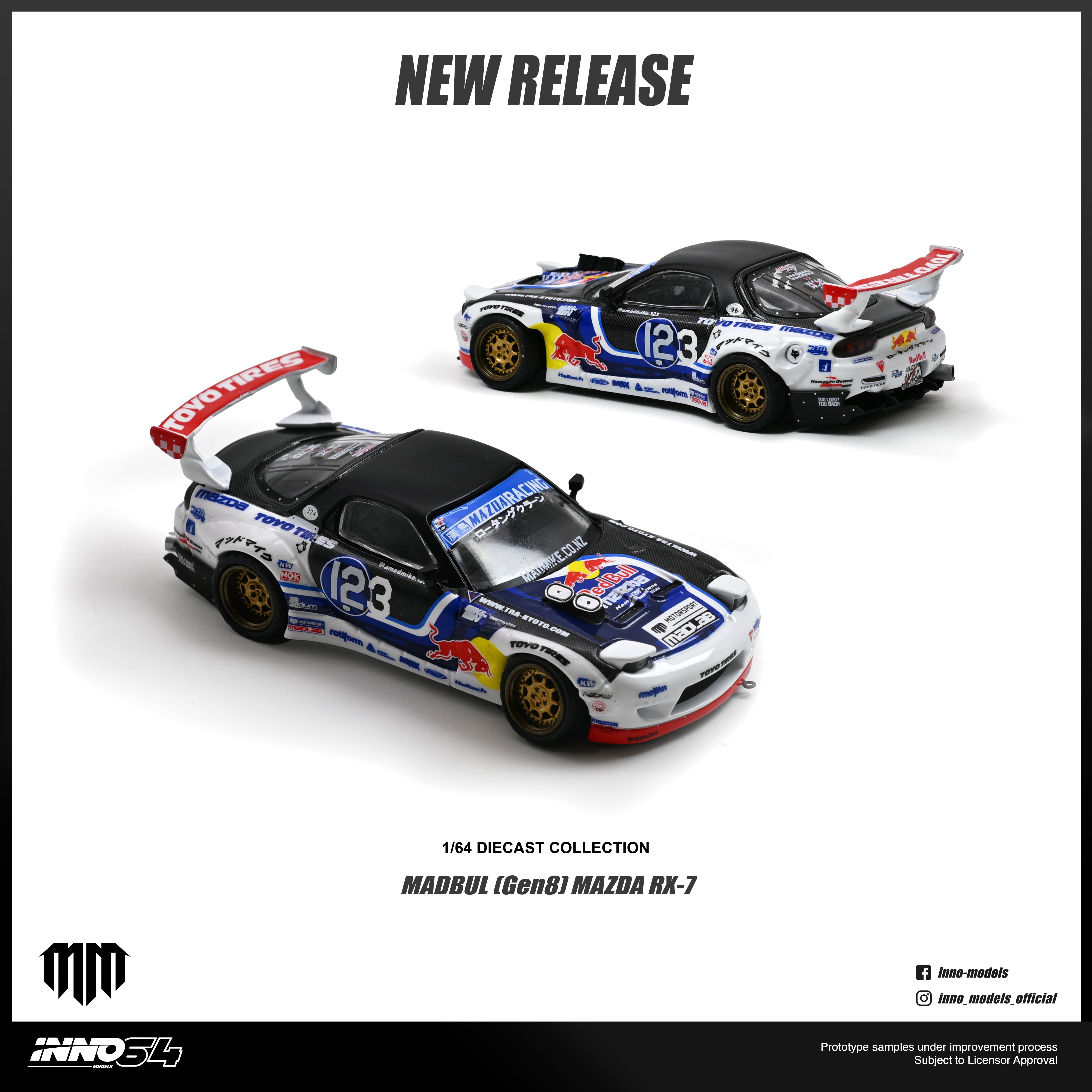 ETA: Nov 2026 ] Inno64 1/64 MAZDA RX-7 MAD MIKE 