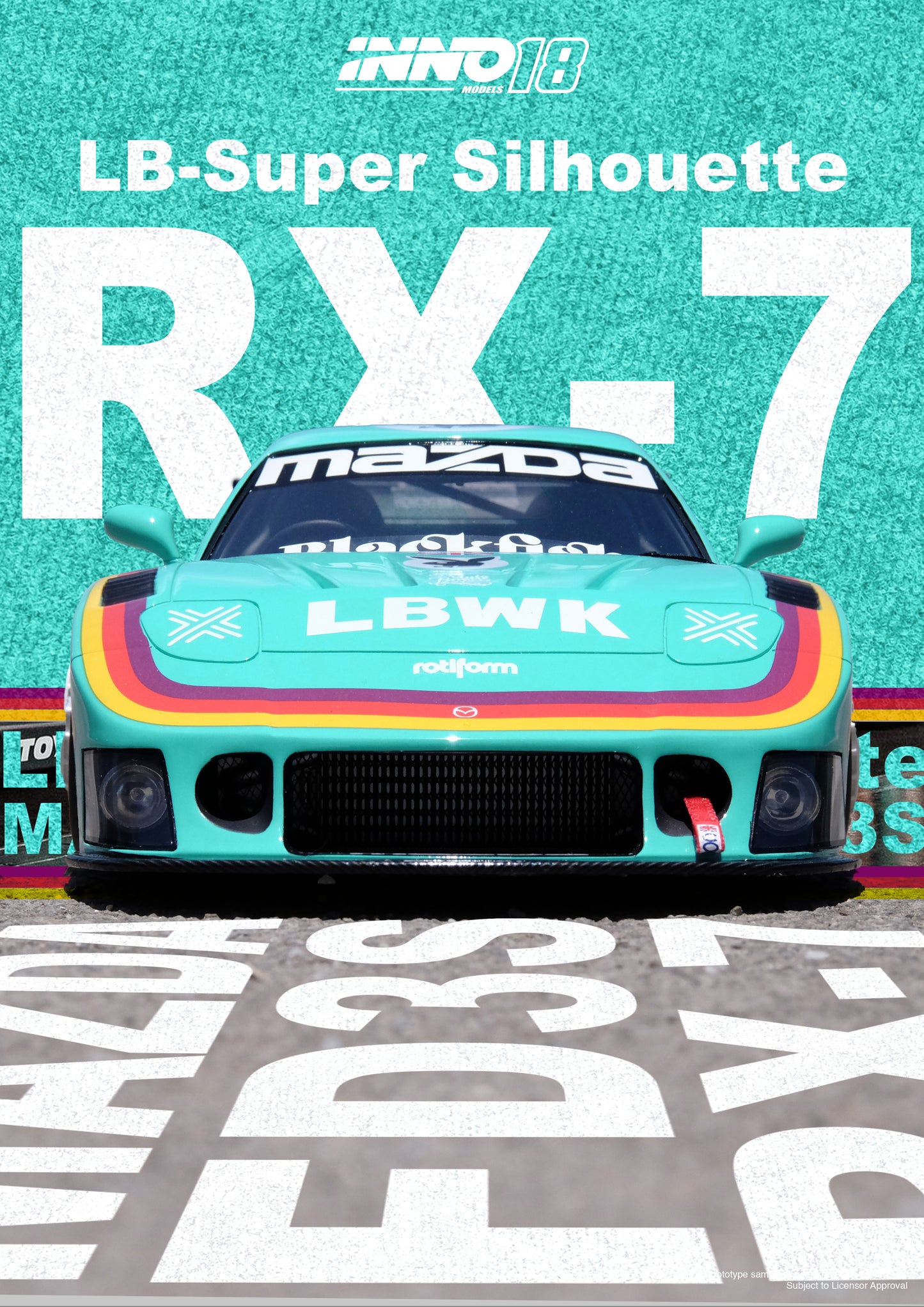 [ETA:  Dec 2024 ] Inno18 1/18 MAZDA RX7 (FD3S) LB-SUPER SILHOUETTE Green