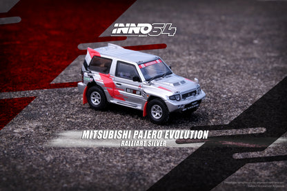 Inno64 1/64 MITSUBISHI PAJERO EVOLUTION "RALLIART" Silver