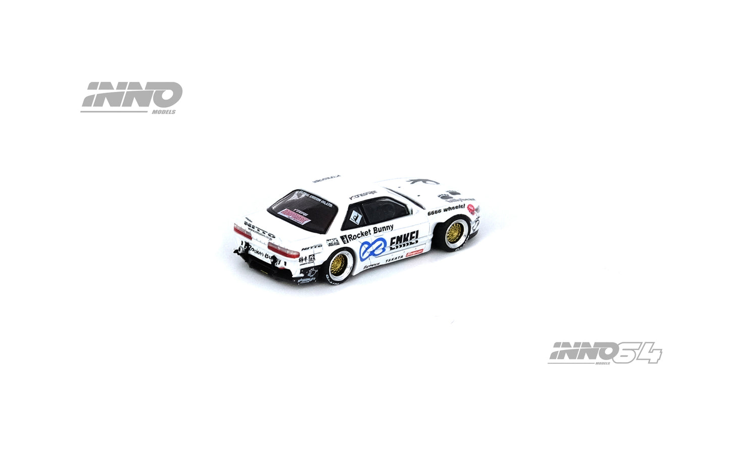 Inno64 1/64 NISSAN SILVIA S13 (V2) PANDEM / ROCKET BUNNY White