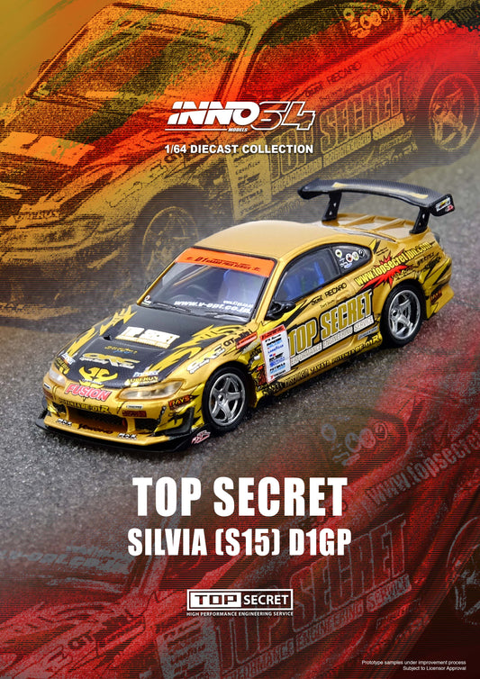 Inno64 1/64 TOP SECRET Silvia (S15) Gold
D1 Grand Prix Series Champion 2004