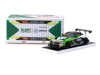 Tarmac Works 1/64 Mercedes-AMG GT3 GT World Challenge Asia 2025 - Beijing Season Finale Craft-Bamboo Racing #77 with Container - Craft-Bamboo Racing Special Edition