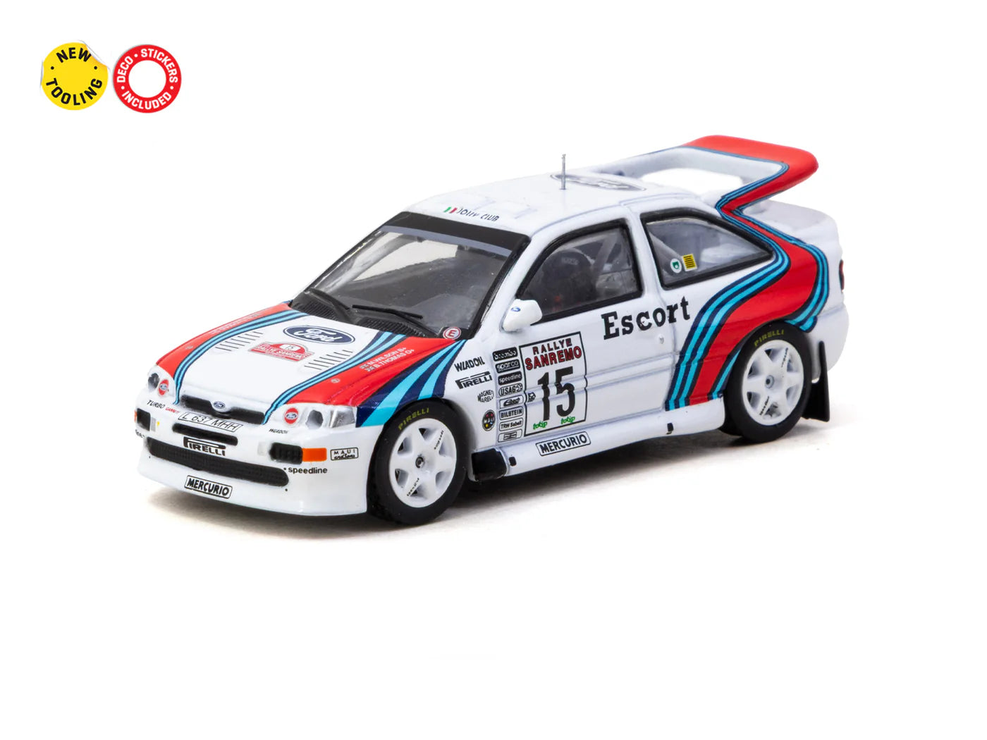 Tarmac Works 1/64 Ford Escort RS Cosworth WRC Rallye Sanremo 1994 Malcolm T64-081-94RS15