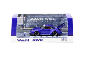 Tarmac Works 1/64 RWB 993 ARMY GIRL - Officially licensed by RWB