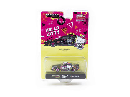 Tarmac Works 1/64 Vertex Nissan Silvia S14 Hello Kitty Special Limited Edition – Black Chrome – Mijo Exclusive