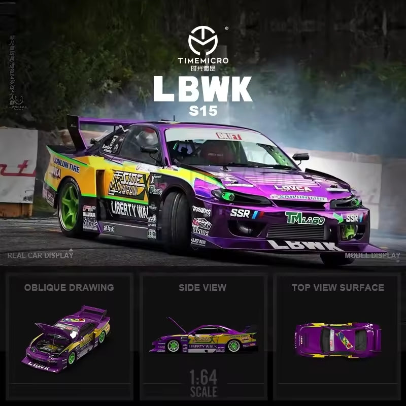 Time Micro 1/64 S15 Silvia LB Super Silhouette Purple