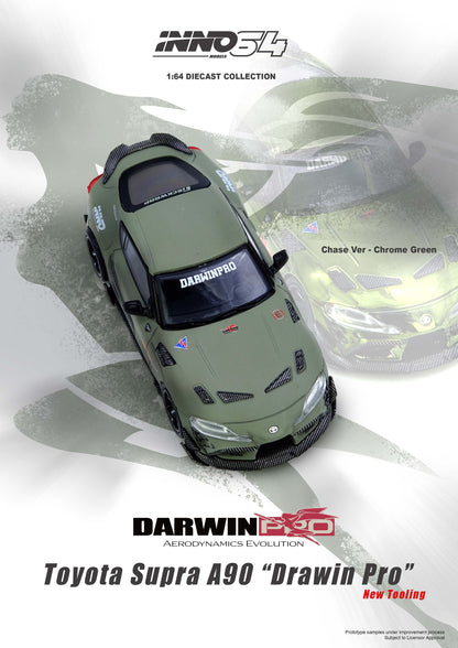 [ETA:  Nov 2026 ] Inno64 1/64 TOYOTA SUPRA A90 DARWIN PRO Matte Green. **CHANCE OF CHASE**
