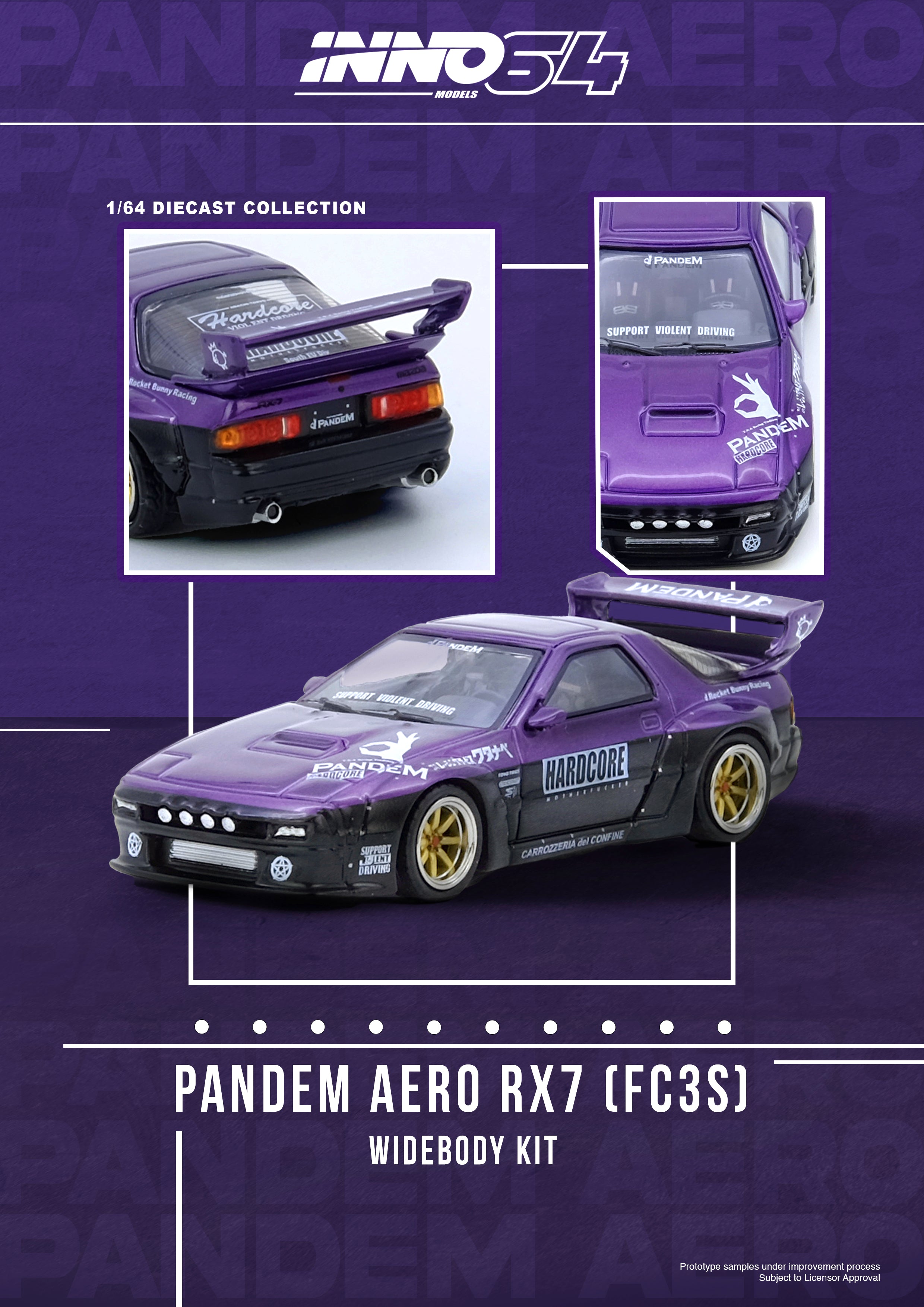 INNO64 PANDEM FC3S TMCS2025会場限定モデル SET - INNO64 Mazda RX7 FC3S FD3S Rocket Bunny Pandem IAM