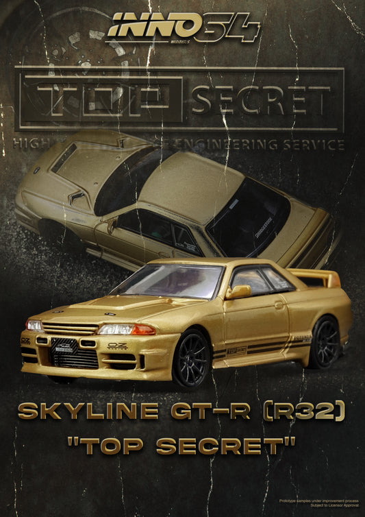 [ETA:  Dec 2025 ] Inno64 1/64 TOP SECRET BNR32 GT-R (650R) Gold