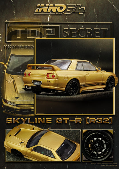 [ETA:  Dec 2025 ] Inno64 1/64 TOP SECRET BNR32 GT-R (650R) Gold