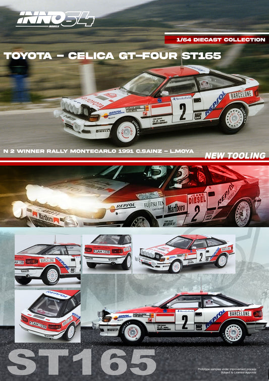 [ETA:  Dec 2025 ] Inno64 1/64 TOYOTA CELICA GT-FOUR (ST165) Winner Rally Monte Carlo 1991
C. Sainz / L. Moya