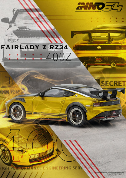 [ETA:  Feb 2027 ] Inno64 1/64 TOP SECRET FAIRLADY Z (RZ34) Gold