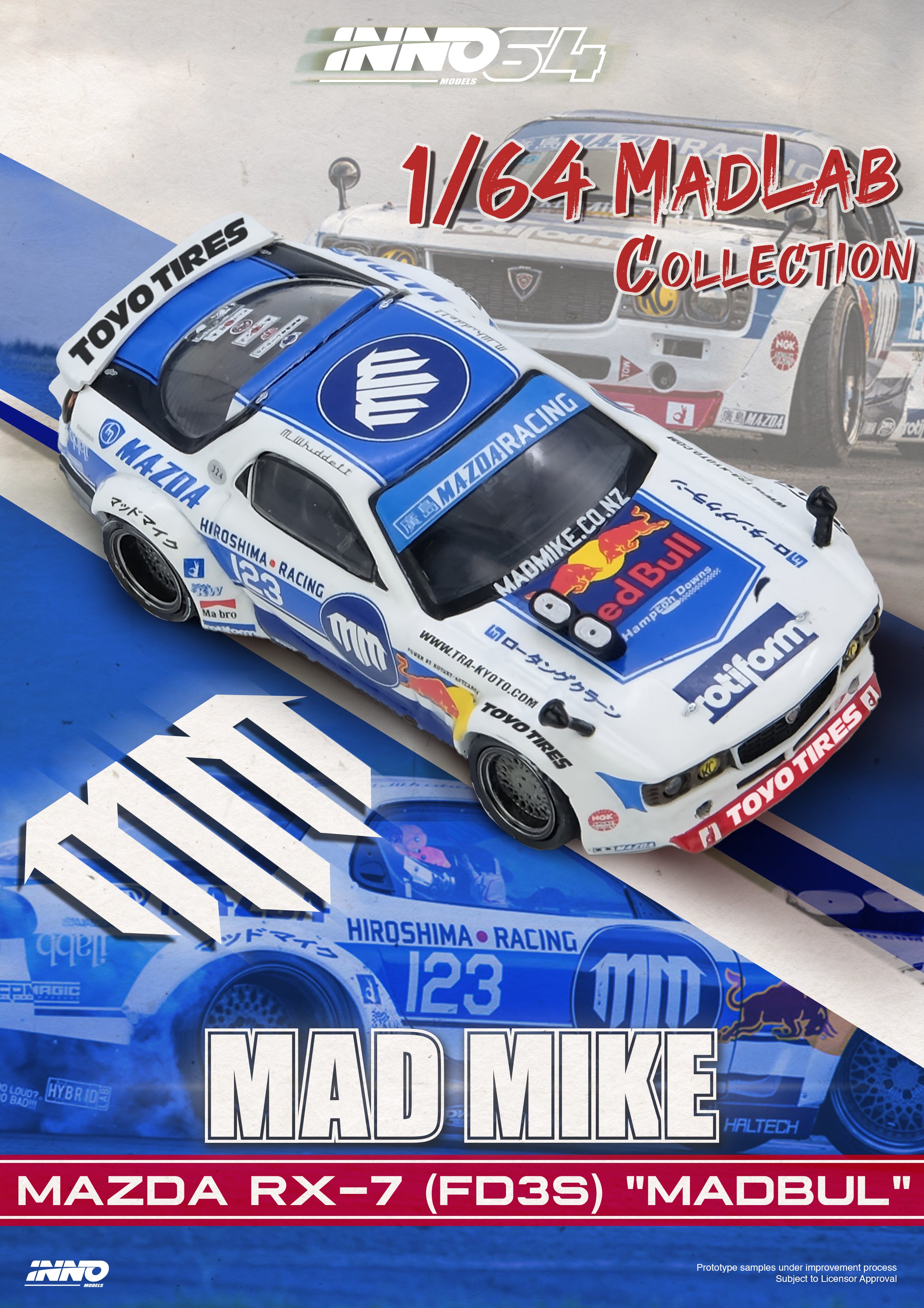 ETA: Nov 2025 ] Inno64 1/64 MAD MIKE MAZDA RX7 (FD3S