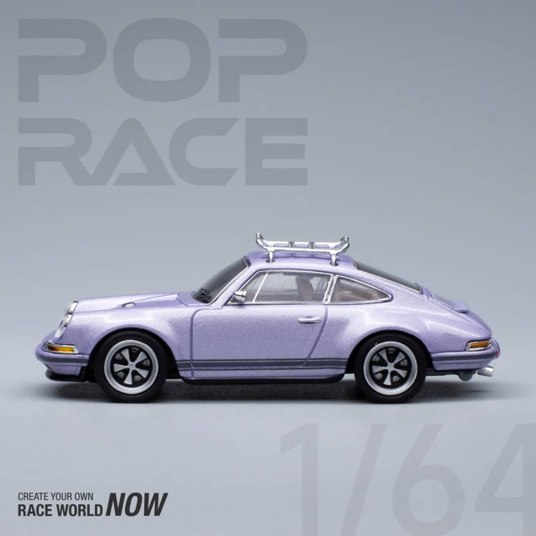 Pop Race 1/64 Singer 911 (964) Coupe with Luggage Rack Purple