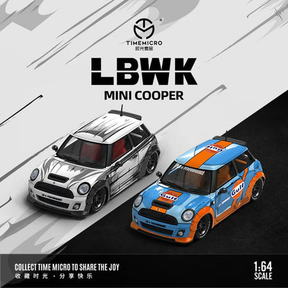 Time Micro 1/64 LBWK Mini R56 Cooper Hatch - Gulf/ White