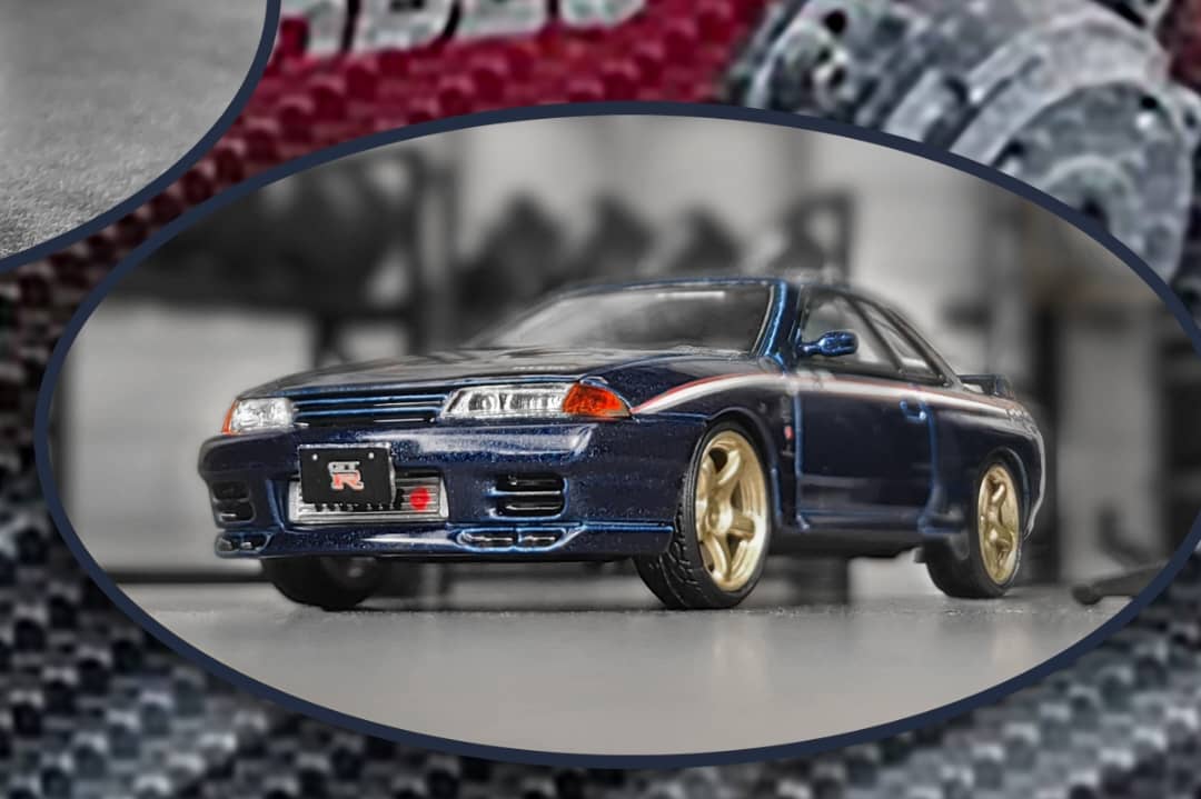 Focal Horizon 1/64 Skyline GT-R R32 Nismo S-Tune Dark Blue - Open-Hood Visible Engine (Limited To 999pcs)