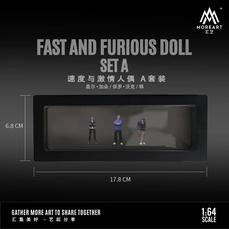 [ETA:  Dec 2023 ] MoreArt 1/64 The Fast & Furious Movie Version Set (MO642051) Set of 3 Figures - Gal Gadot + Paul Walker + Han