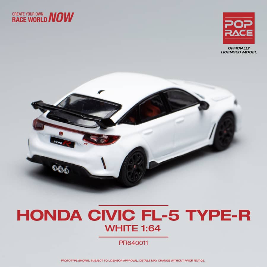 Pop Race 1/64 Honda Civic Type-R FL5 Champ White