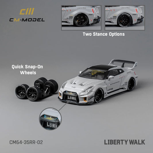 CM Model 1/64 GT-R R35 Matt Grey