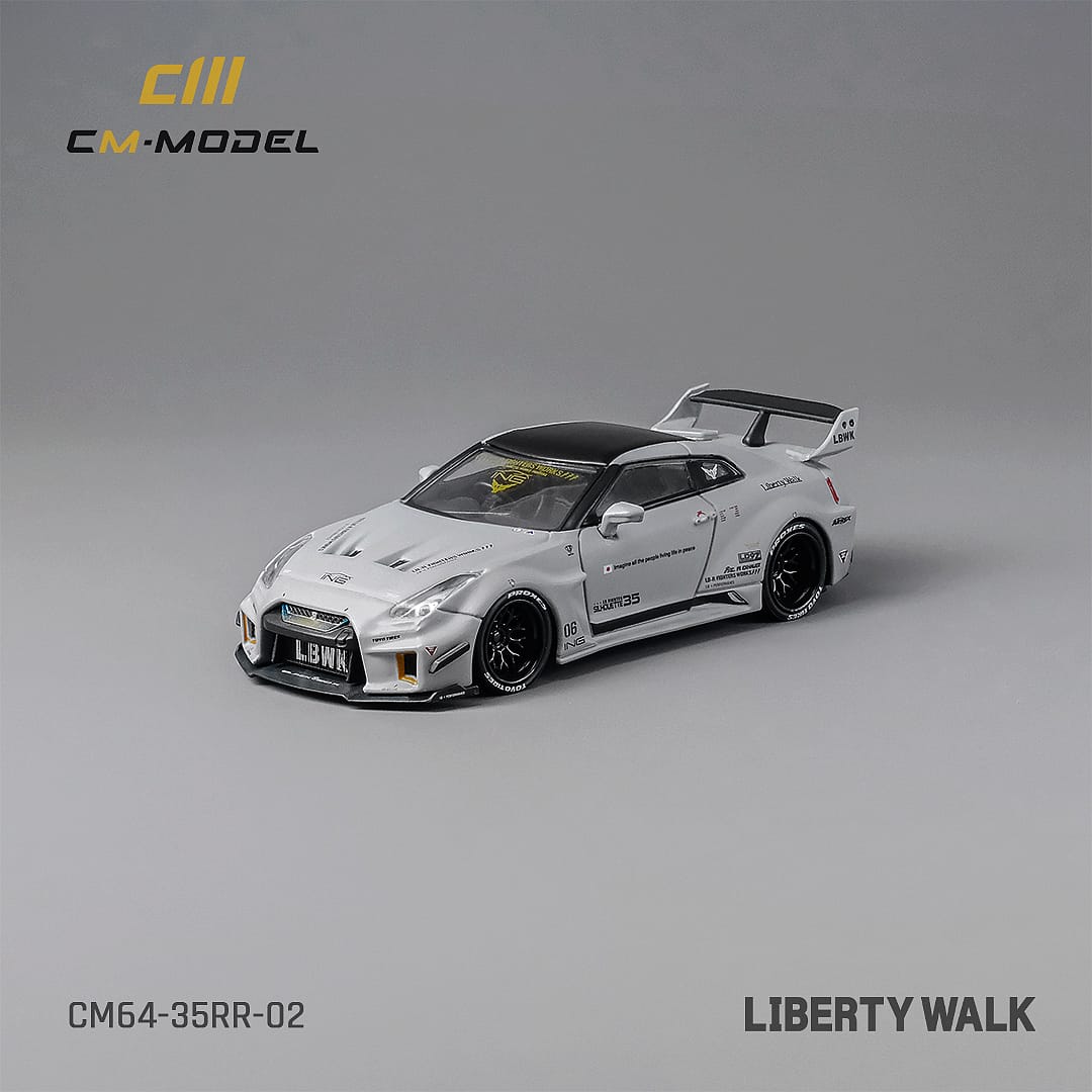 Cm Model R35 CM Model 1/64 GT-R R35 Matt Grey – Black Ice Diecast