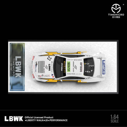 Time Micro 1/64 Liberty Walk Silvia S15 - Flash 23# Livery (Open-Hood, Visible Engine)