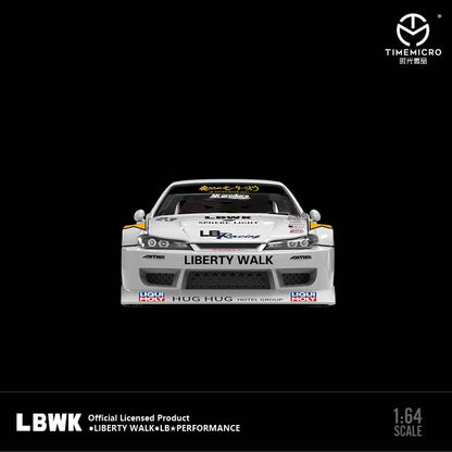 Time Micro 1/64 Liberty Walk Silvia S15 - Flash 23# Livery (Open-Hood, Visible Engine)