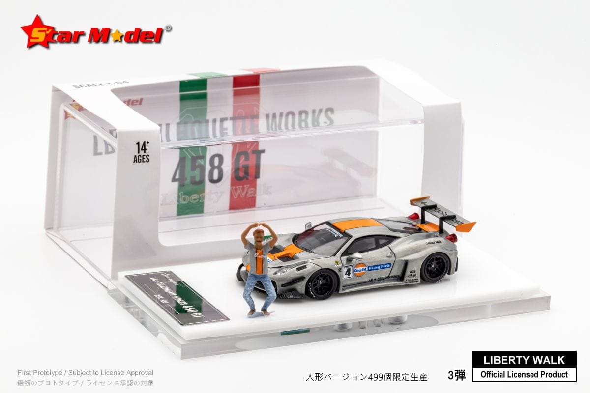 Star Model 1/64 LB-Silhouette WORKS 458 GT
Gulf Raw Special Edition With Kato Figure