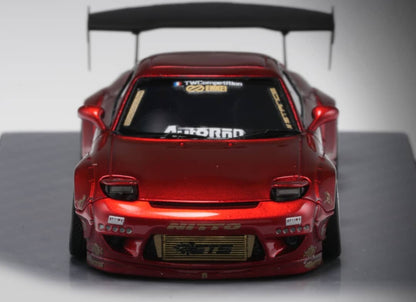 [ETA:  Aug 2024 ] 404Error 1/64 RX-7 FD3S, Pandem Rocket Bunny Modified Metallic Red - Resin