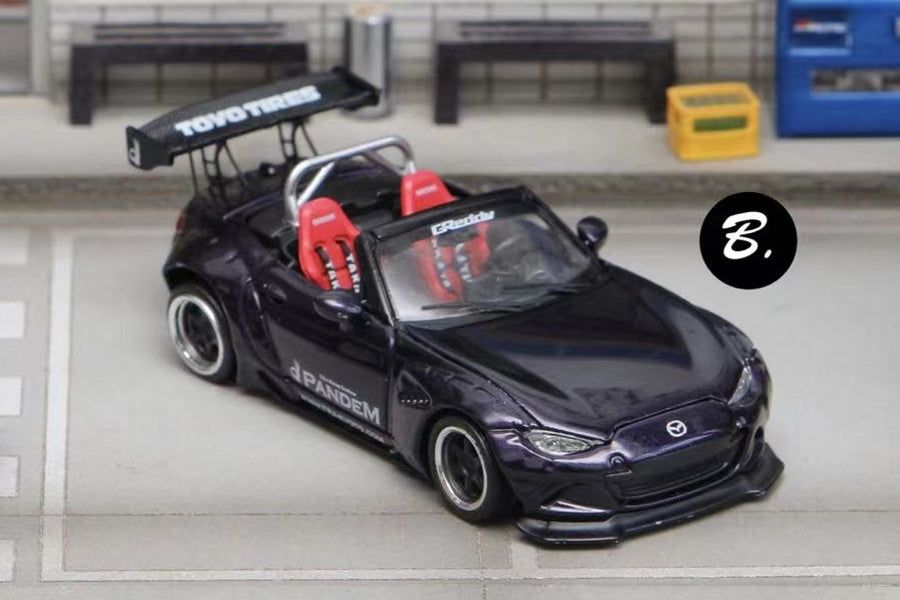 Street Weapon 1/64 MX-5 Roadster Pandem Rocket Bunny Modified Midnight Purple