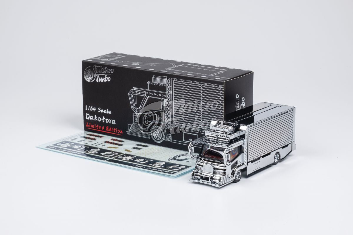 [ETA:  May 2024 ] Microturbo 1/64 Dekotora Ver2 Gull Wing Truck Chrome Silver