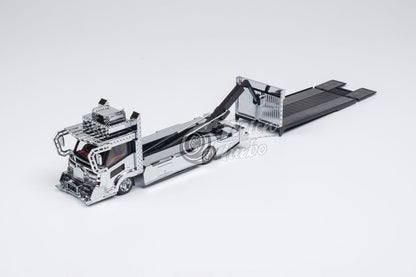 [ETA:  May 2024 ] Microturbo 1/64 Dekotora Ver2 Custom Tow Truck (ABS Container Chrome Silver