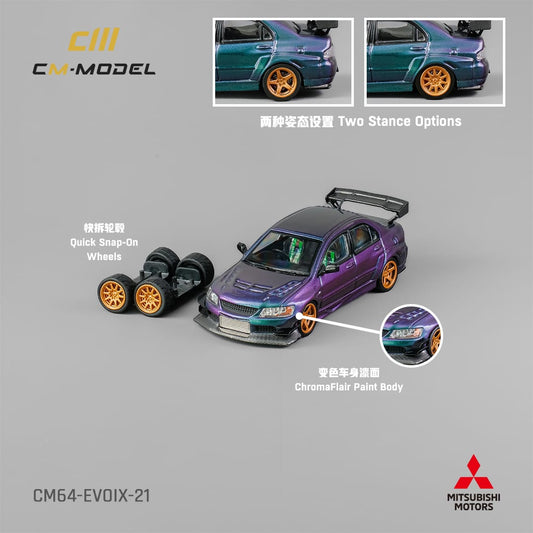 CM Model 1/64 Voltex Lancer Evolution IX Magic Purple