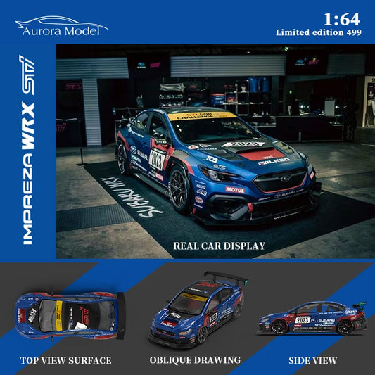 Time Micro x Aurora 1/64 WRX STI VA Version 2014 NBR Blue-Black 2023 Livery