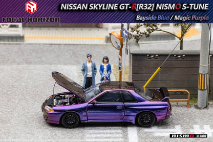 Focal Horizon 1/64 Nismo S-Tune Skyline GT-R R32 (Open-Hood, Visible Engine)