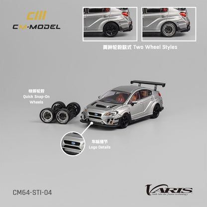 CM Model 1/64 Subaru WRX VAB Varis Modified Silver - STI