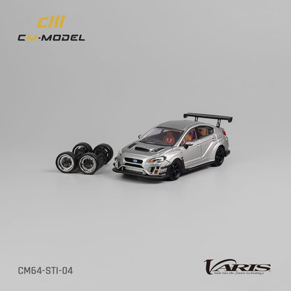 CM Model 1/64 Subaru WRX VAB Varis Modified Silver - STI