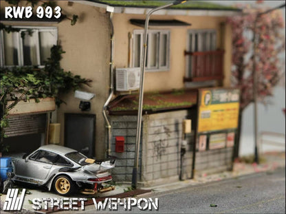 Street Weapon 1/64 RWB993 GT Wing Heavenly Modified Silver