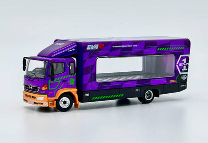[ETA:  Jul 2024 ] Unique Model 1/64 Hino Ranger 500 Outriggers Raised Truck - Purple EVA