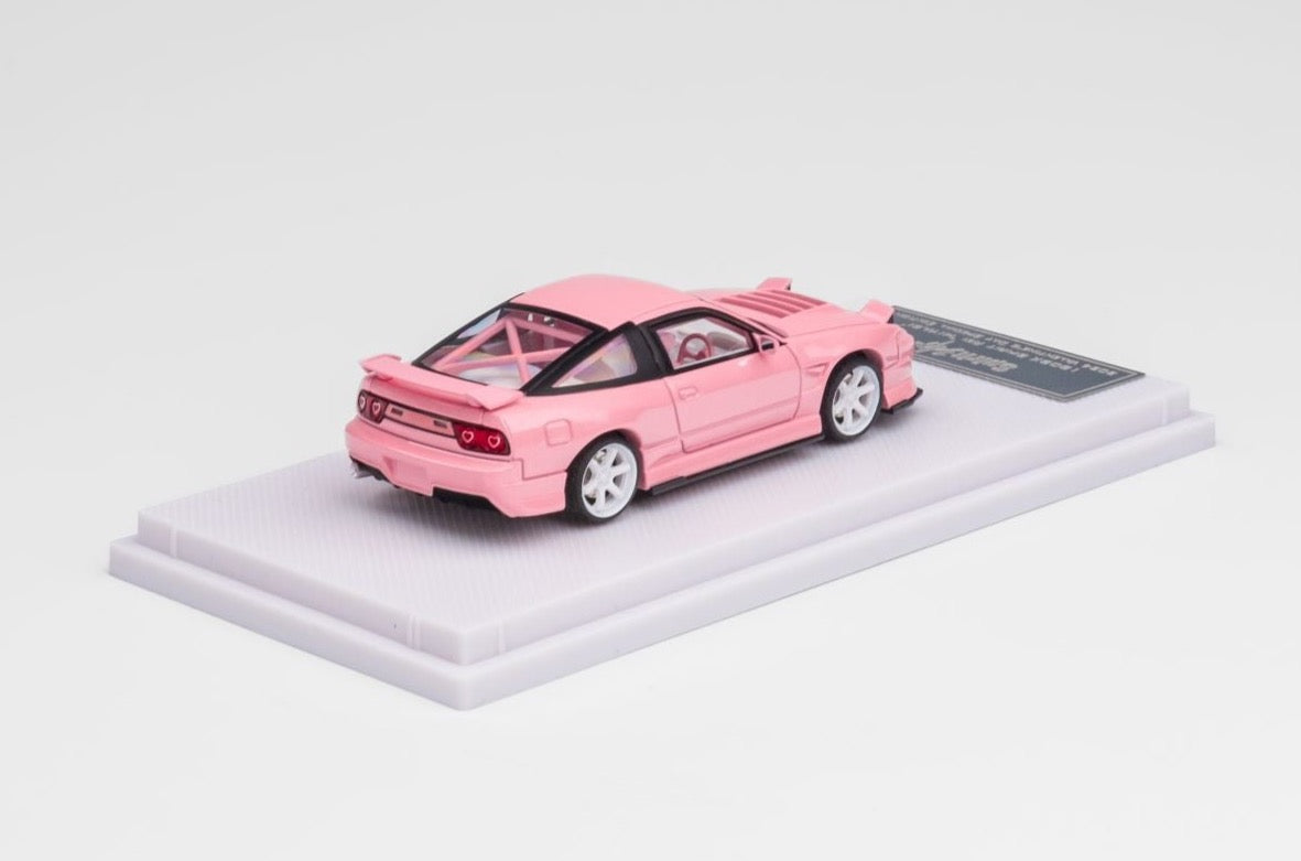 MicroTurbo 1/64 Miyabi 180SX (S13 Silvia) Spirit Rei Modified Valentine`s Day Special Edition - Metallic Pink (Retractable-Headlight, Visible Engine)